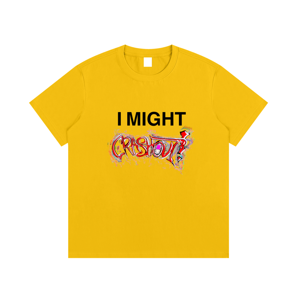 "i might crashout" collab tee #1