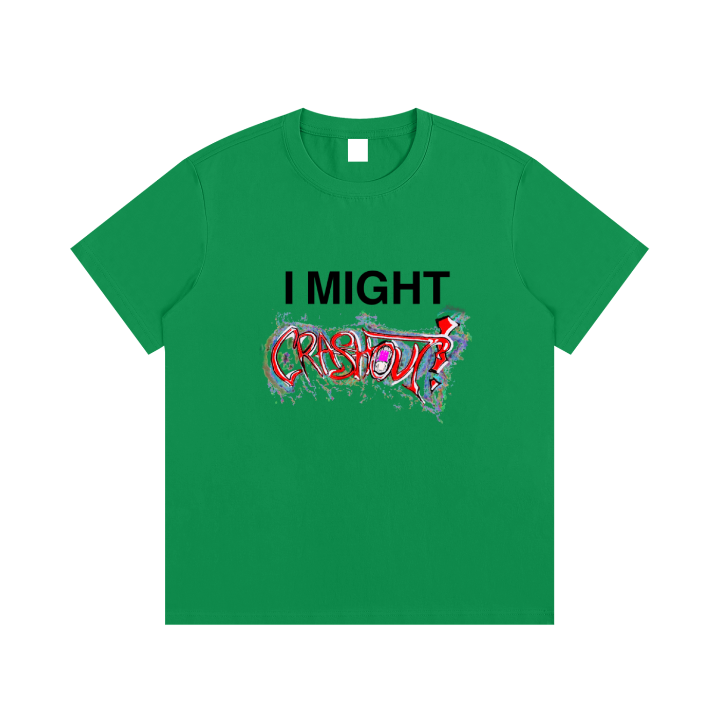 "i might crashout" collab tee #1