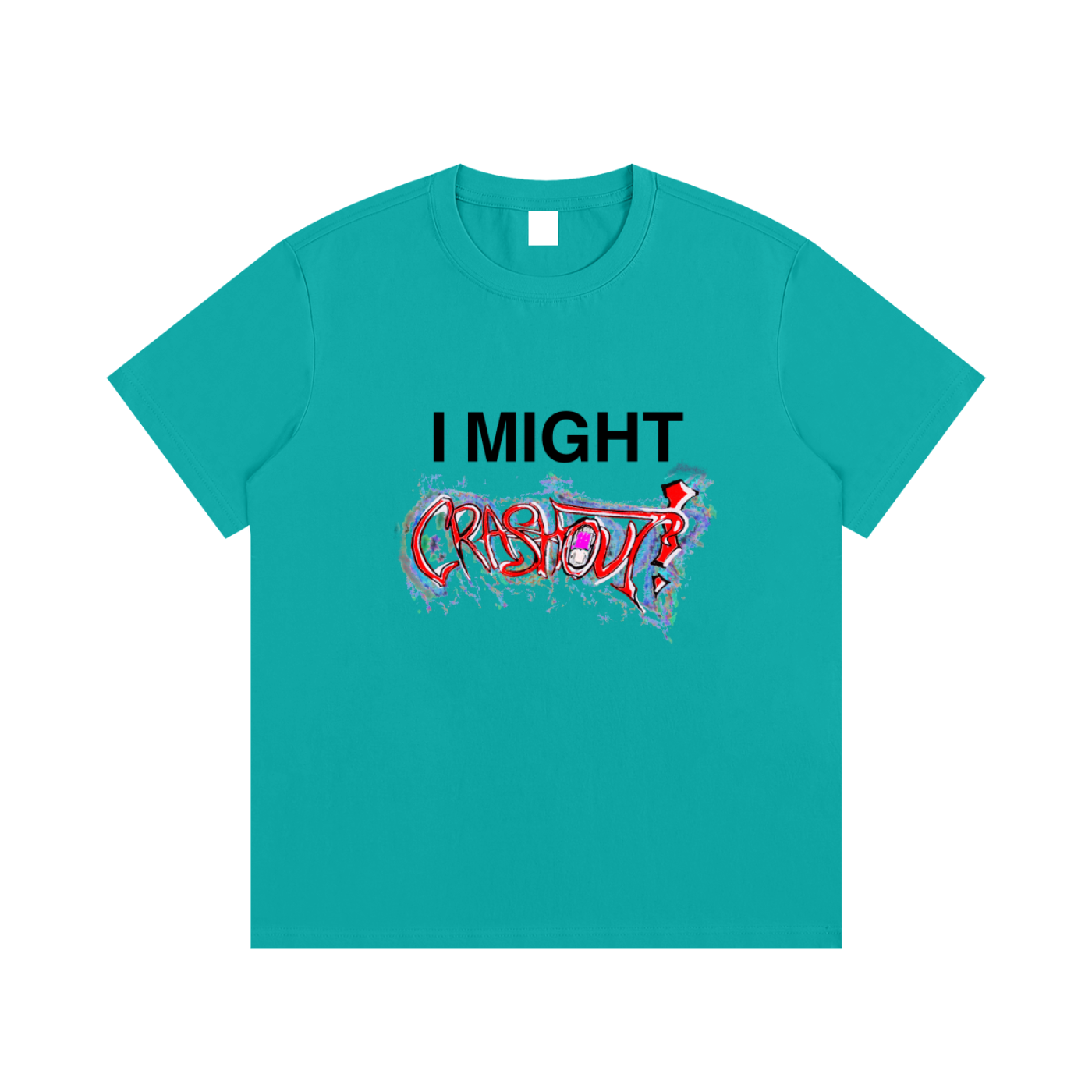 "i might crashout" collab tee #1