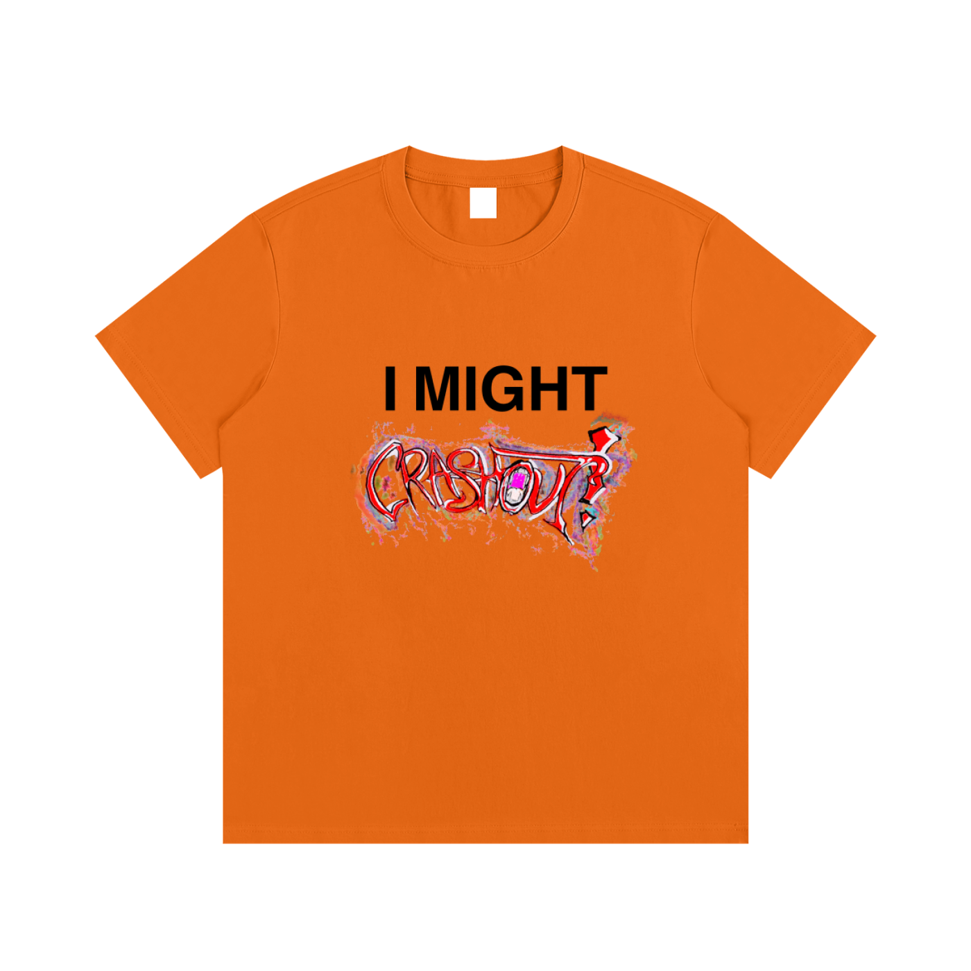 "i might crashout" collab tee #1