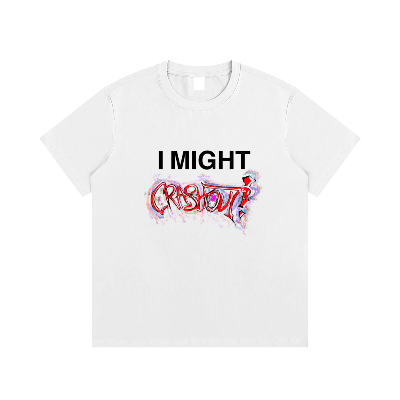 "i might crashout" collab tee #1