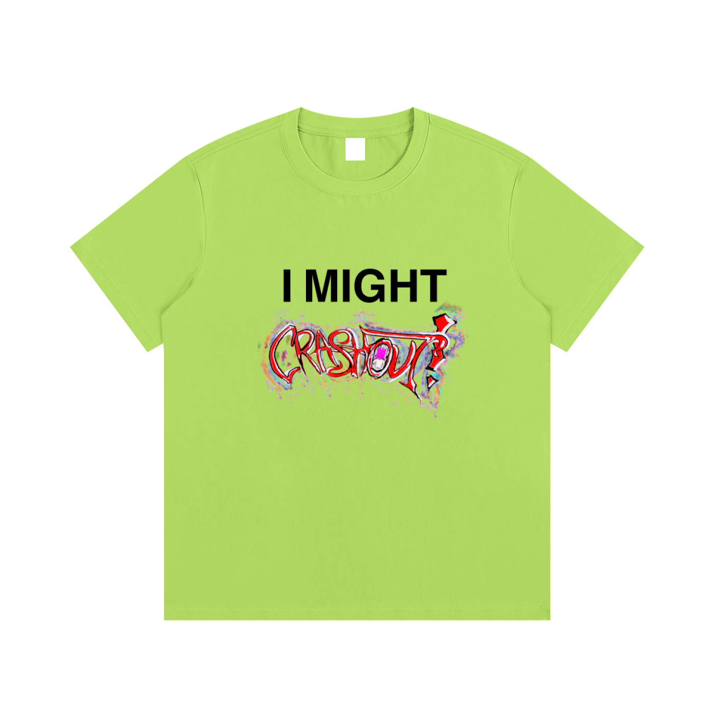 "i might crashout" collab tee #1