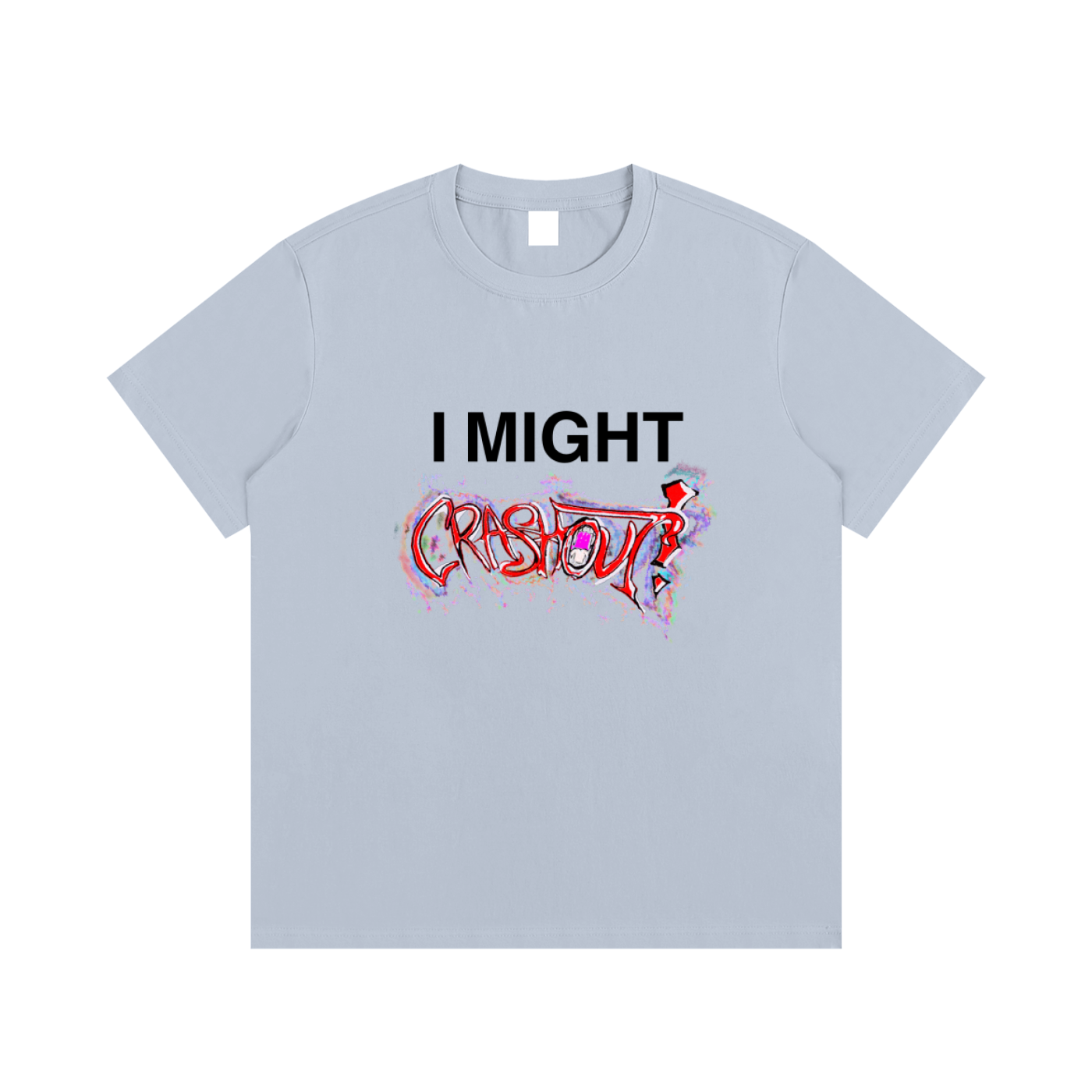 "i might crashout" collab tee #1