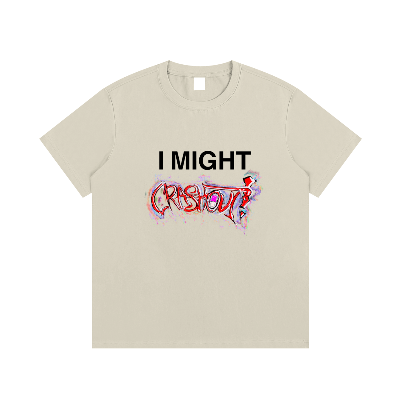 "i might crashout" collab tee #1