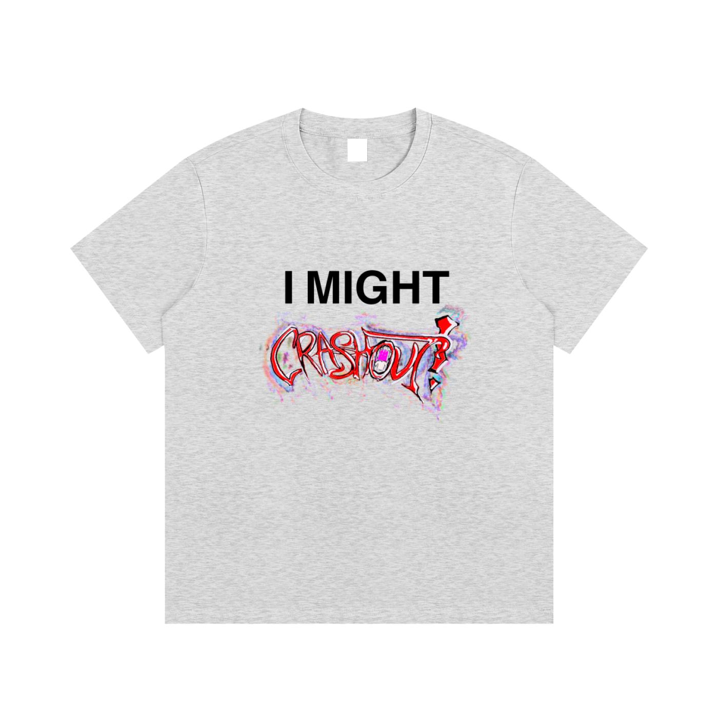 "i might crashout" collab tee #1